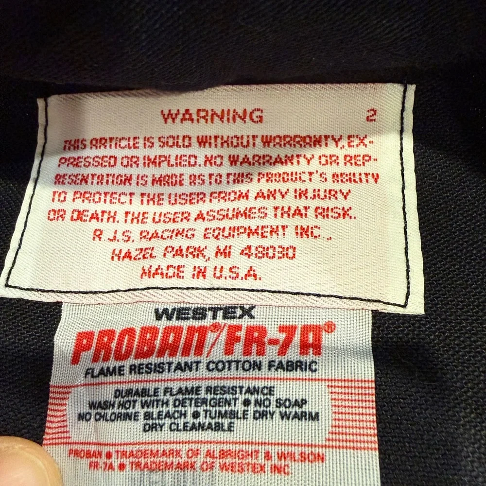 Vintage Racing Black Track Jacket - RJS Racing - Picture 5 of 5